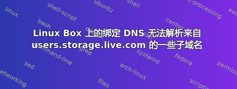 Linux Box 上的绑定 DNS 无法解析来自 users.storage.live.com 的一些子域名