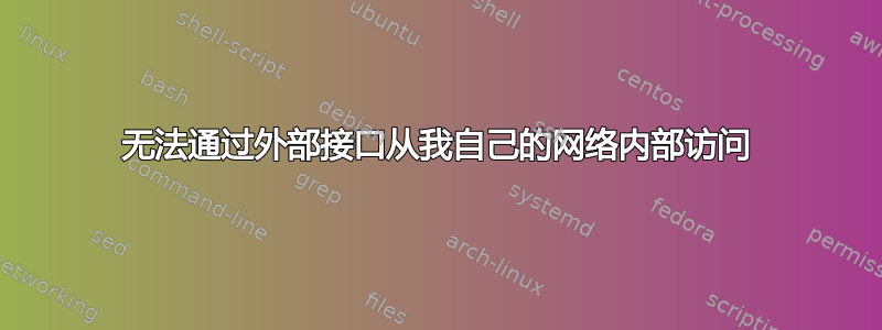 无法通过外部接口从我自己的网络内部访问