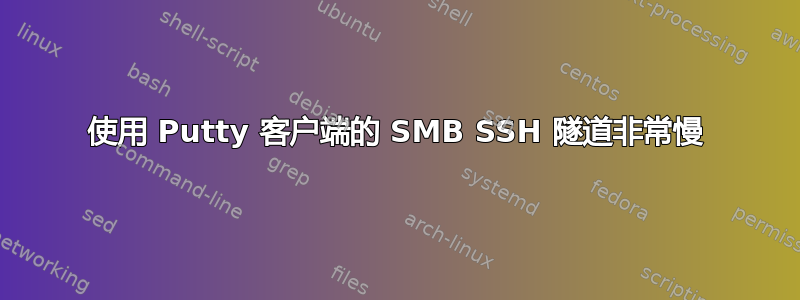 使用 Putty 客户端的 SMB SSH 隧道非常慢