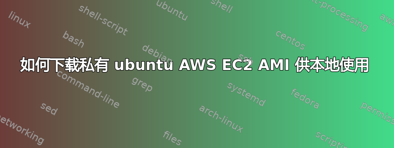 如何下载私有 ubuntu AWS EC2 AMI 供本地使用