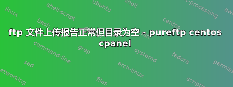 ftp 文件上传报告正常但目录为空 - pureftp centos cpanel