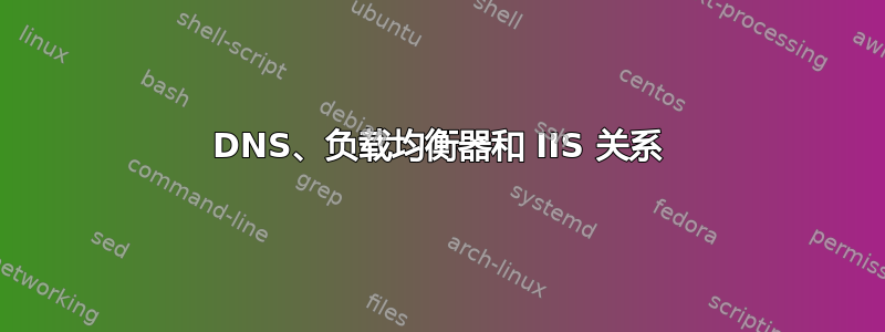 DNS、负载均衡器和 IIS 关系