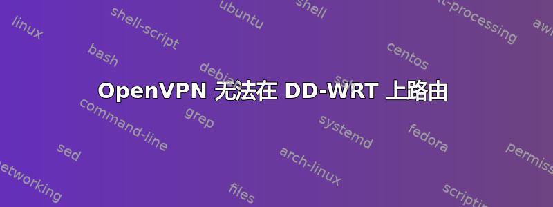 OpenVPN 无法在 DD-WRT 上路由