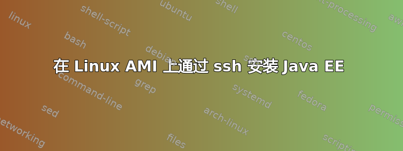 在 Linux AMI 上通过 ssh 安装 Java EE