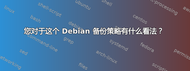 您对于这个 Debian 备份策略有什么看法？