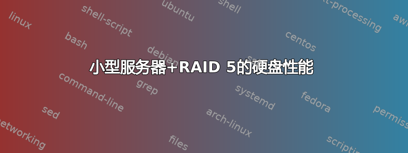 小型服务器+RAID 5的硬盘性能