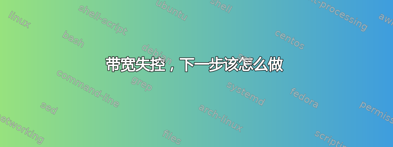 带宽失控，下一步该怎么做