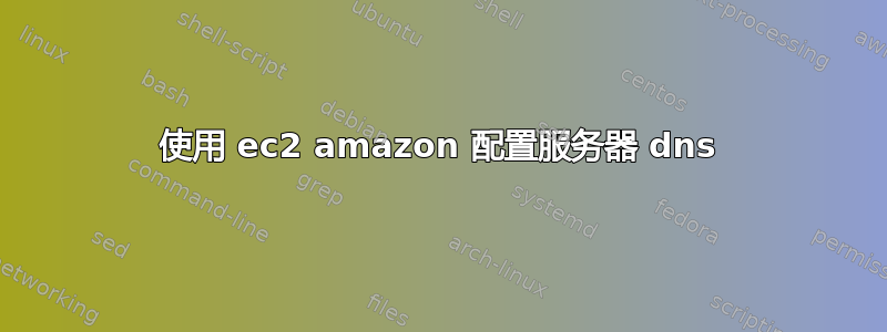 使用 ec2 amazon 配置服务器 dns