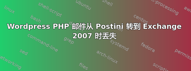 Wordpress PHP 邮件从 Postini 转到 Exchange 2007 时丢失