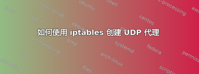 如何使用 iptables 创建 UDP 代理