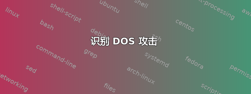 识别 DOS 攻击