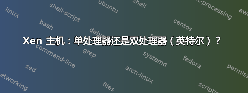 Xen 主机：单处理器还是双处理器（英特尔）？