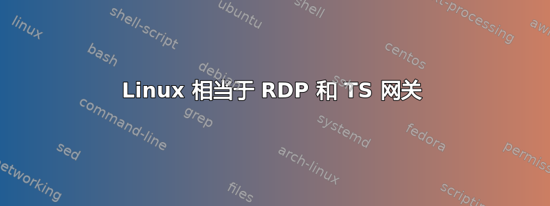 Linux 相当于 RDP 和 TS 网关