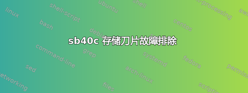 sb40c 存储刀片故障排除