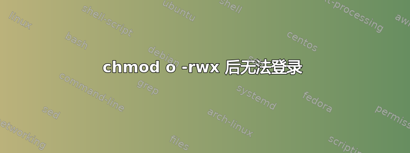 chmod o -rwx 后无法登录