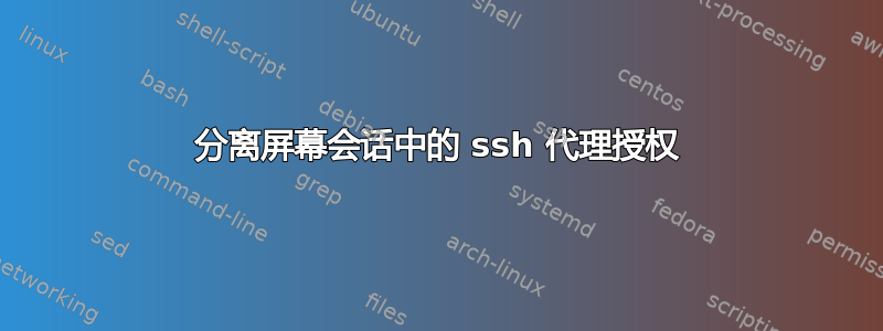 分离屏幕会话中的 ssh 代理授权