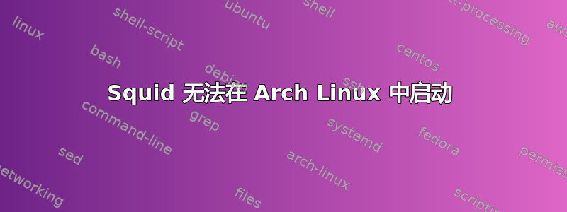 Squid 无法在 Arch Linux 中启动