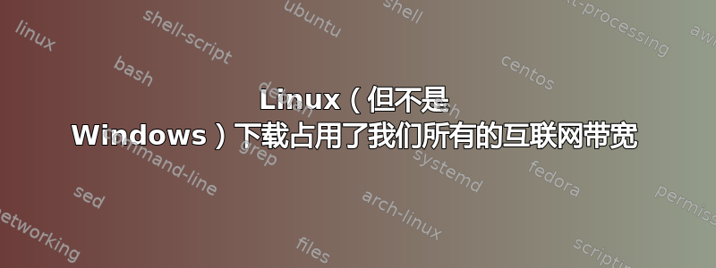 Linux（但不是 Windows）下载占用了我们所有的互联网带宽