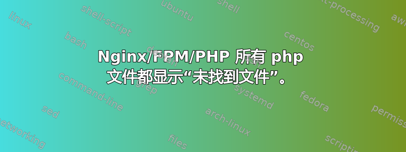 Nginx/FPM/PHP 所有 php 文件都显示“未找到文件”。