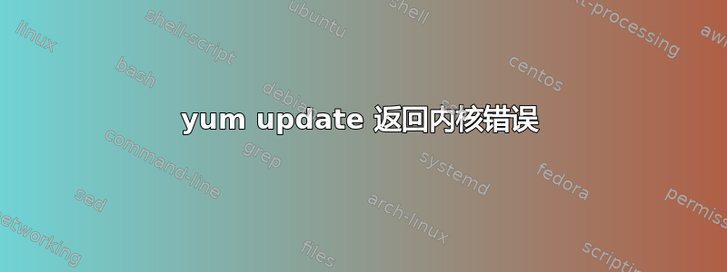 yum update 返回内核错误