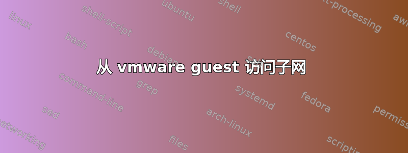 从 vmware guest 访问子网