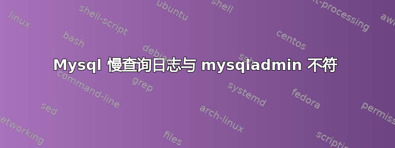 Mysql 慢查询日志与 mysqladmin 不符