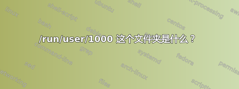 /run/user/1000 这个文件夹是什么？