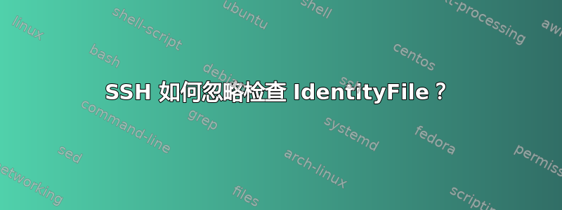 SSH 如何忽略检查 IdentityFile？