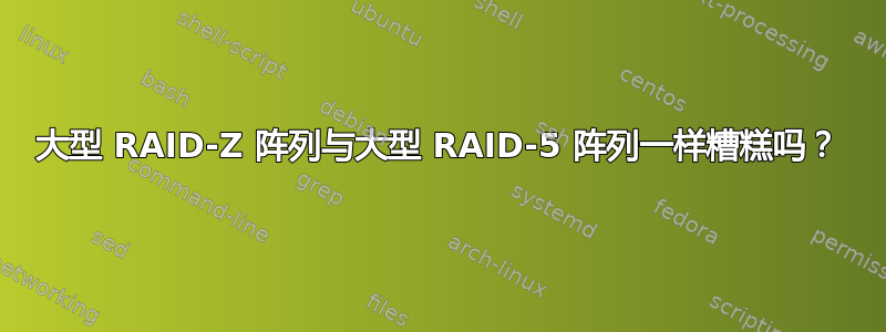 大型 RAID-Z 阵列与大型 RAID-5 阵列一样糟糕吗？