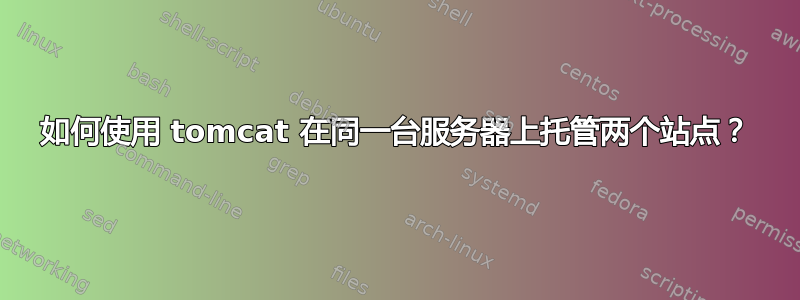 如何使用 tomcat 在同一台服务器上托管两个站点？