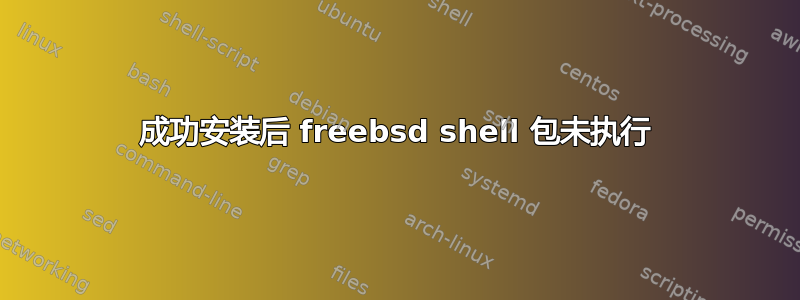 成功安装后 freebsd shell 包未执行