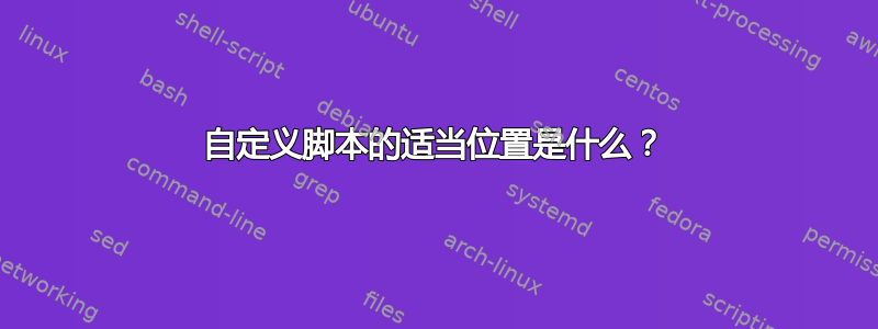 自定义脚本的适当位置是什么？