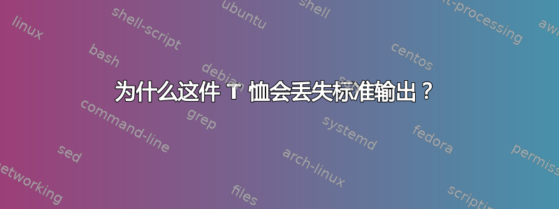 为什么这件 T 恤会丢失标准输出？