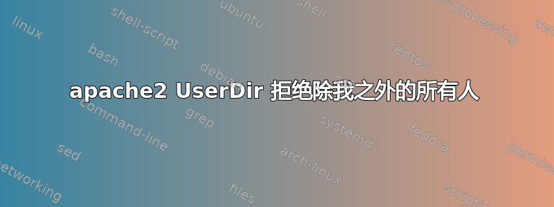 apache2 UserDir 拒绝除我之外的所有人