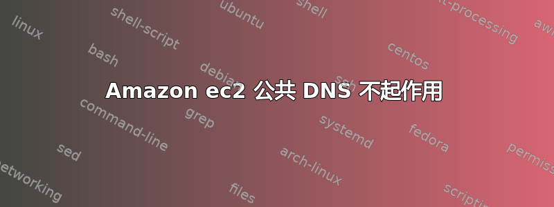 Amazon ec2 公共 DNS 不起作用