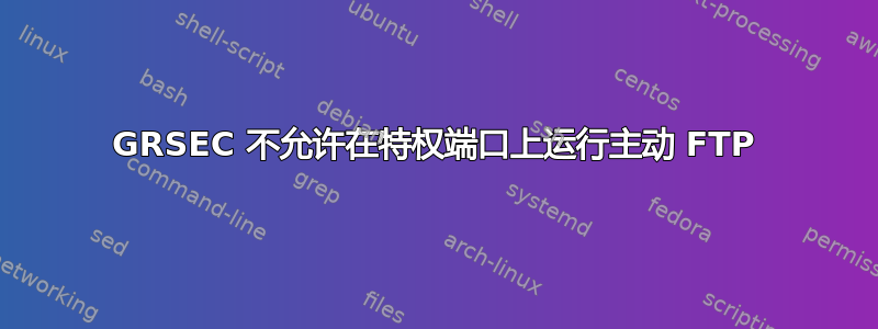 GRSEC 不允许在特权端口上运行主动 FTP