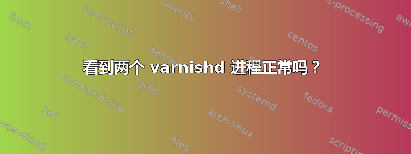 看到两个 varnishd 进程正常吗？