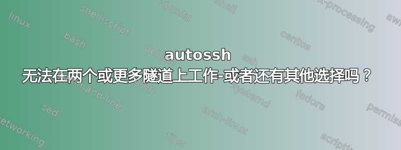 autossh 无法在两个或更多隧道上工作-或者还有其他选择吗？