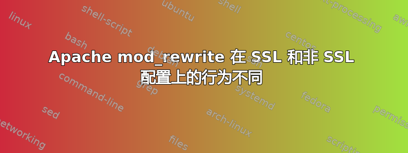 Apache mod_rewrite 在 SSL 和非 SSL 配置上的行为不同