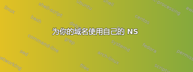 为你的域名使用自己的 NS