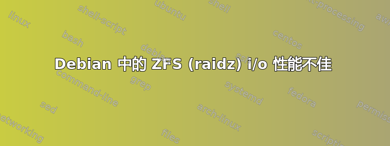 Debian 中的 ZFS (raidz) i/o 性能不佳