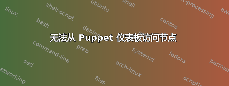 无法从 Puppet 仪表板访问节点