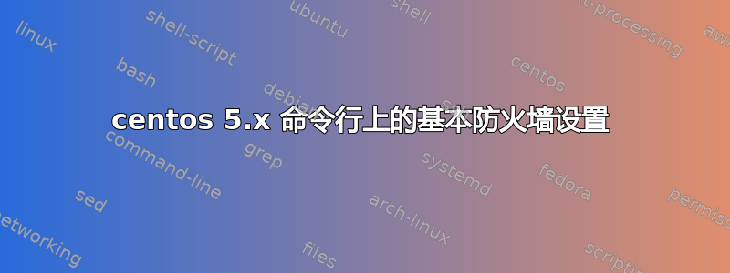 centos 5.x 命令行上的基本防火墙设置