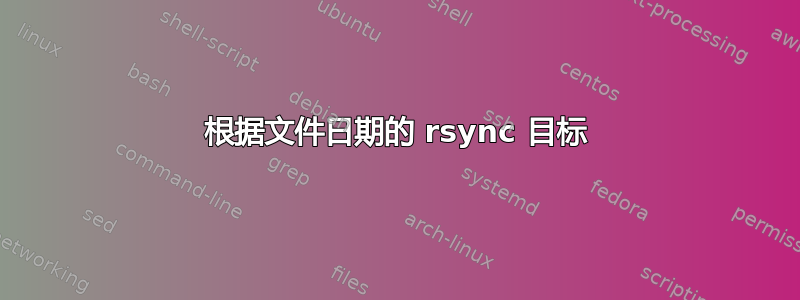 根据文件日期的 rsync 目标