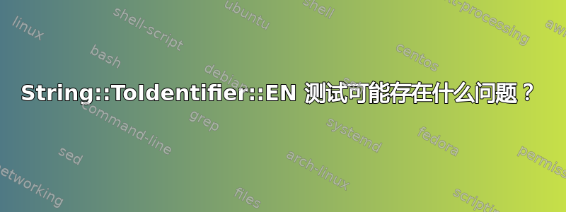 String::ToIdentifier::EN 测试可能存在什么问题？