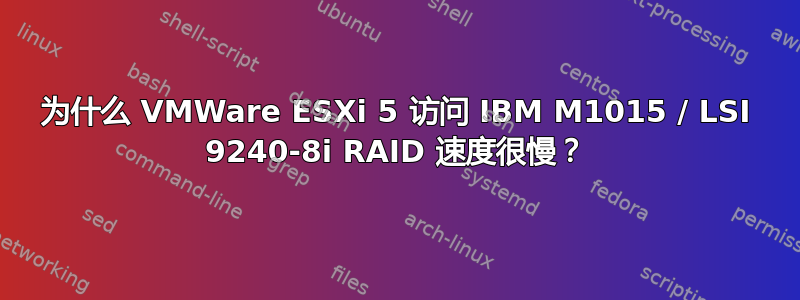 为什么 VMWare ESXi 5 访问 IBM M1015 / LSI 9240-8i RAID 速度很慢？