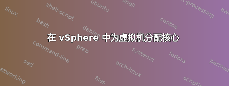 在 vSphere 中为虚拟机分配核心