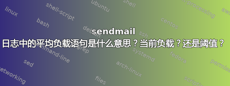 sendmail 日志中的平均负载语句是什么意思？当前负载？还是阈值？