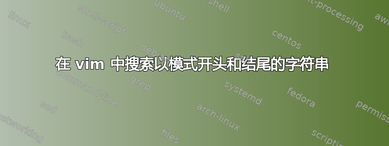 在 vim 中搜索以模式开头和结尾的字符串