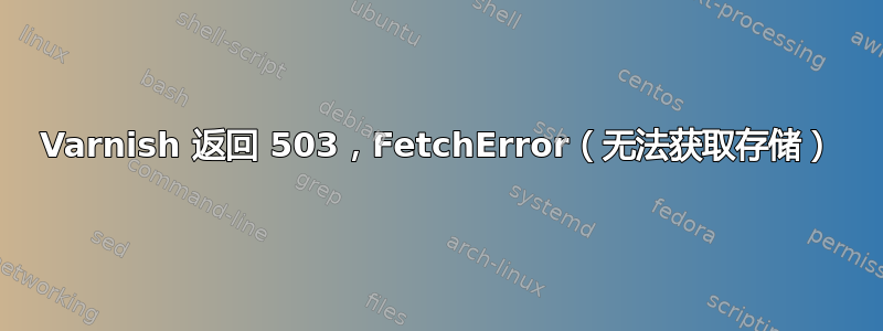 Varnish 返回 503，FetchError（无法获取存储）